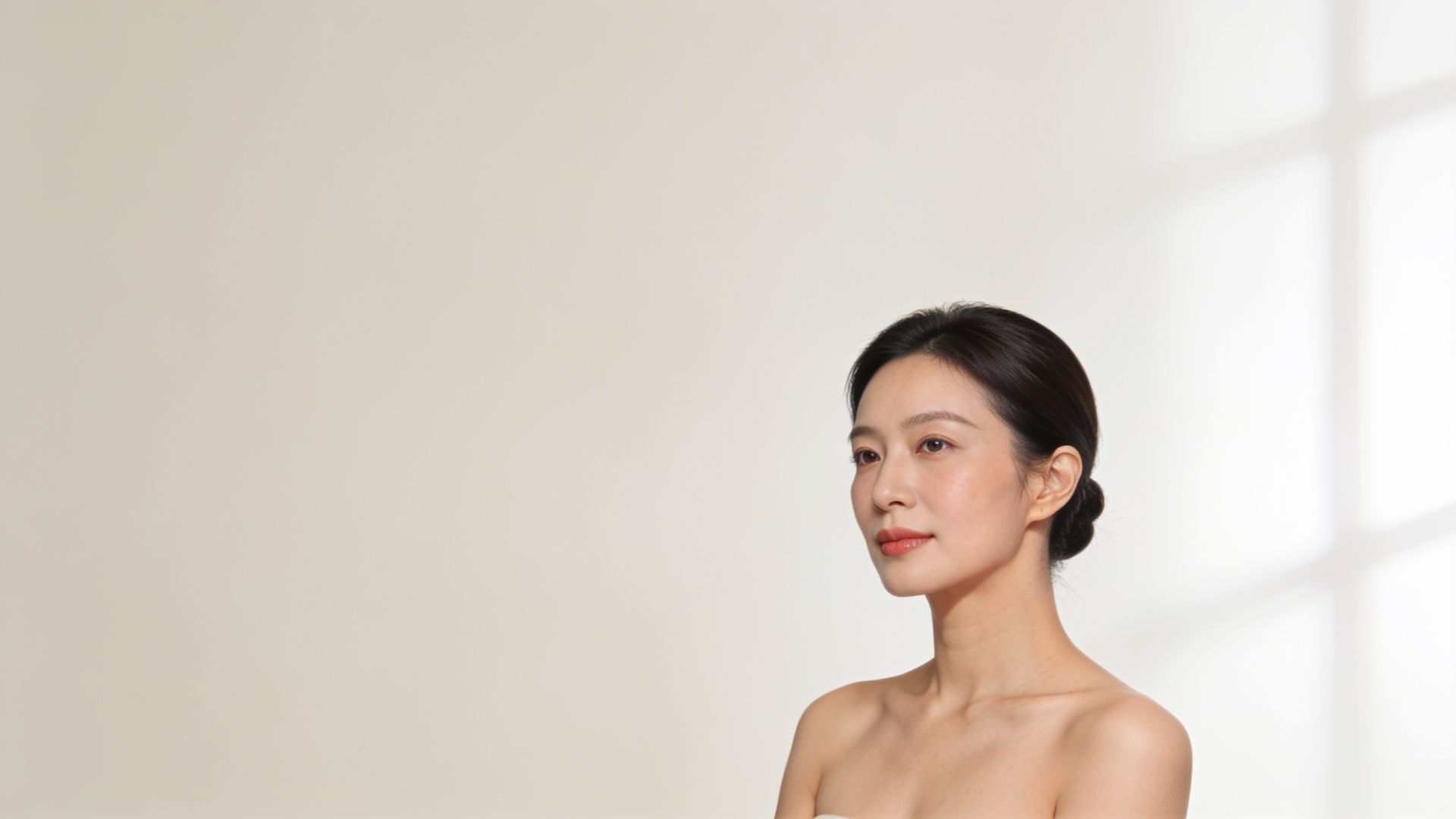Woman with healthy skin texture, illustrating Rejuran Healer, HB, S and Eye at IN Eternity Clinic