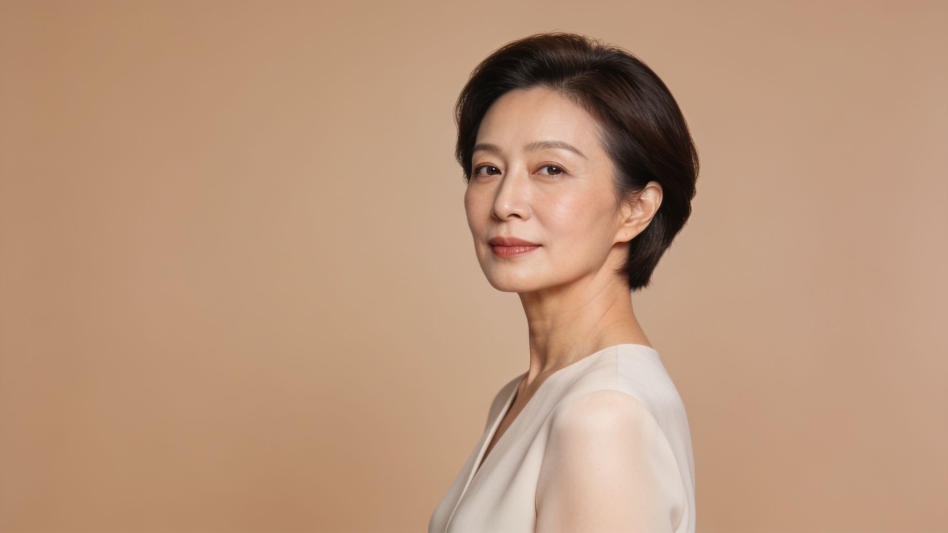 Woman with a defined jawline, illustrating thread lift, HIFU and filler for sagging
