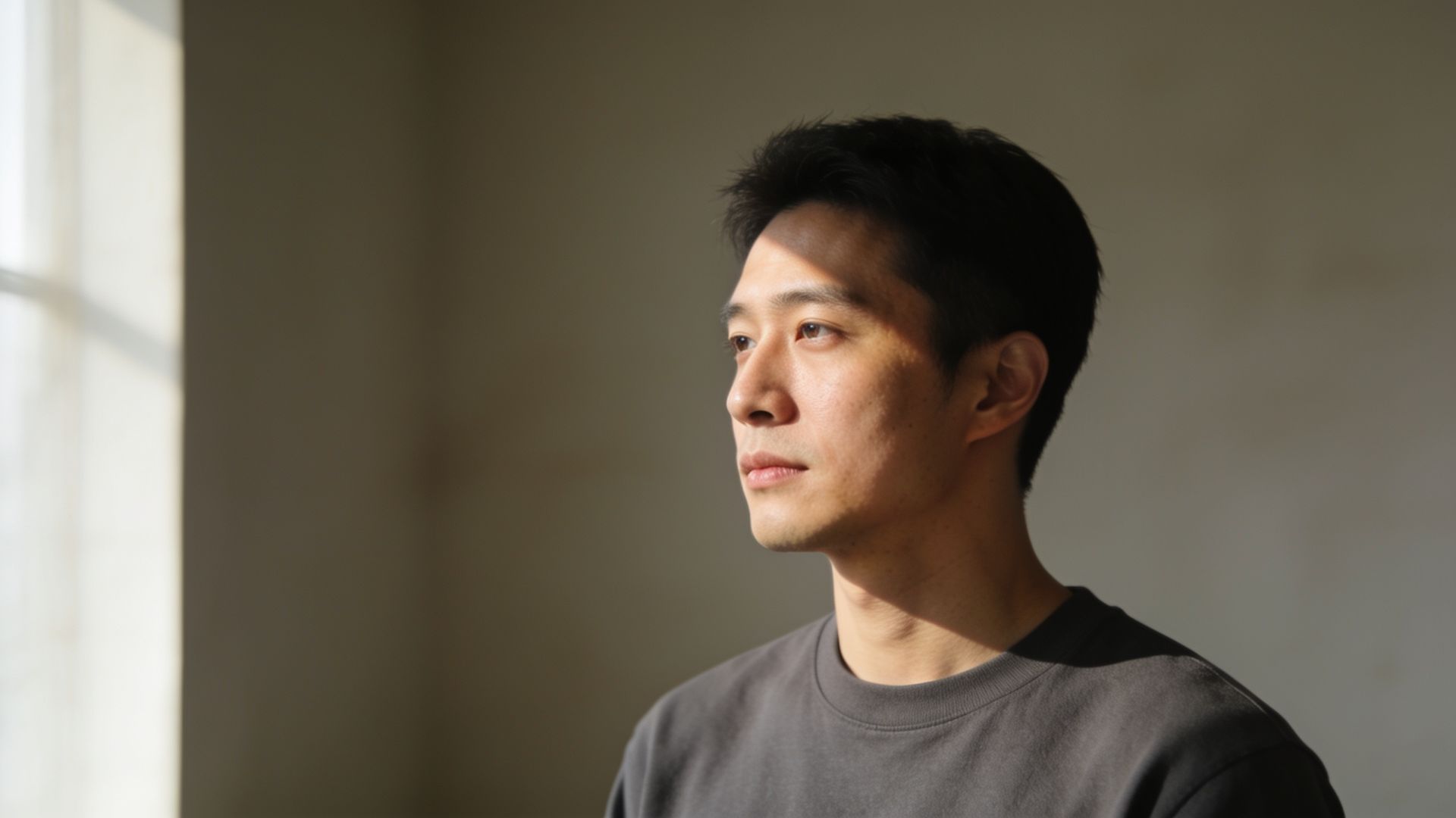 Man with side light across his cheek illustrating rolling acne scar assessment