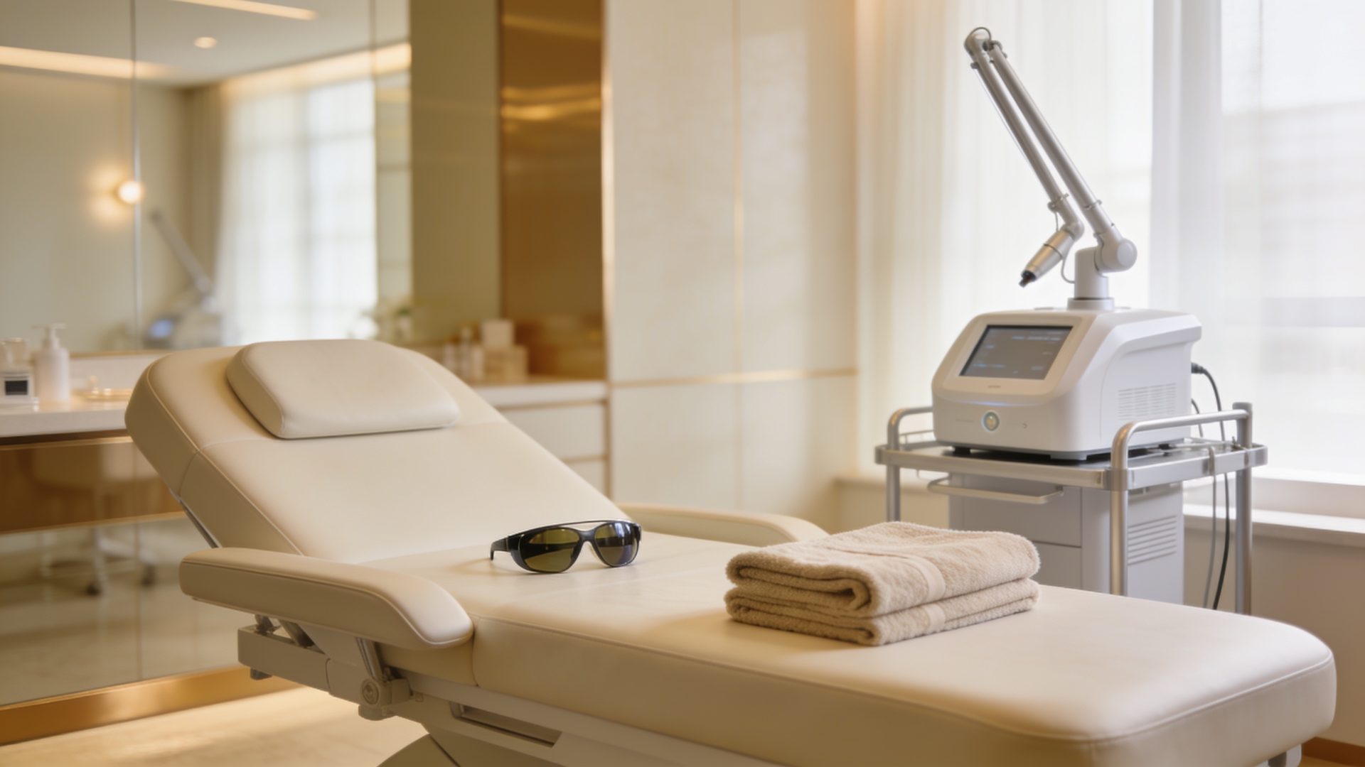 Full body laser hair removal treatment room at IN Eternity Clinic Singapore